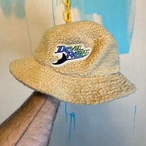 Beige Devil Rays Bucket Hat Melon Wear with Drive Sober or Get Pulled Over Patch